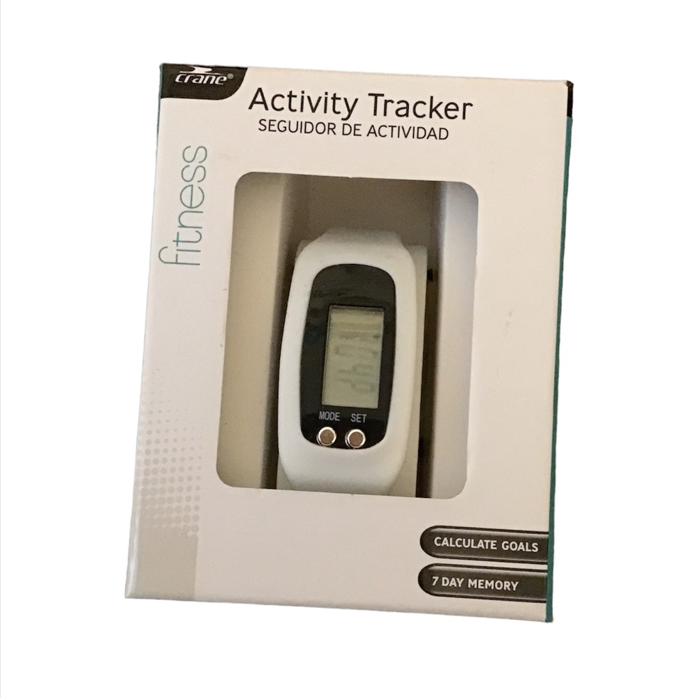 White activity tracker watch